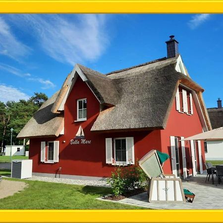 Modernes Reetdach-Ostseeferienhaus Bella Mare, Insel Usedom Mit Sauna, Kamin & Sonnenterrasse Zirchow ภายนอก รูปภาพ