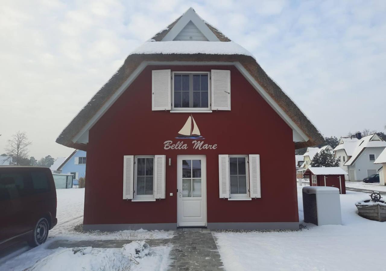 Modernes Reetdach-Ostseeferienhaus Bella Mare, Insel Usedom Mit Sauna, Kamin & Sonnenterrasse Zirchow ภายนอก รูปภาพ