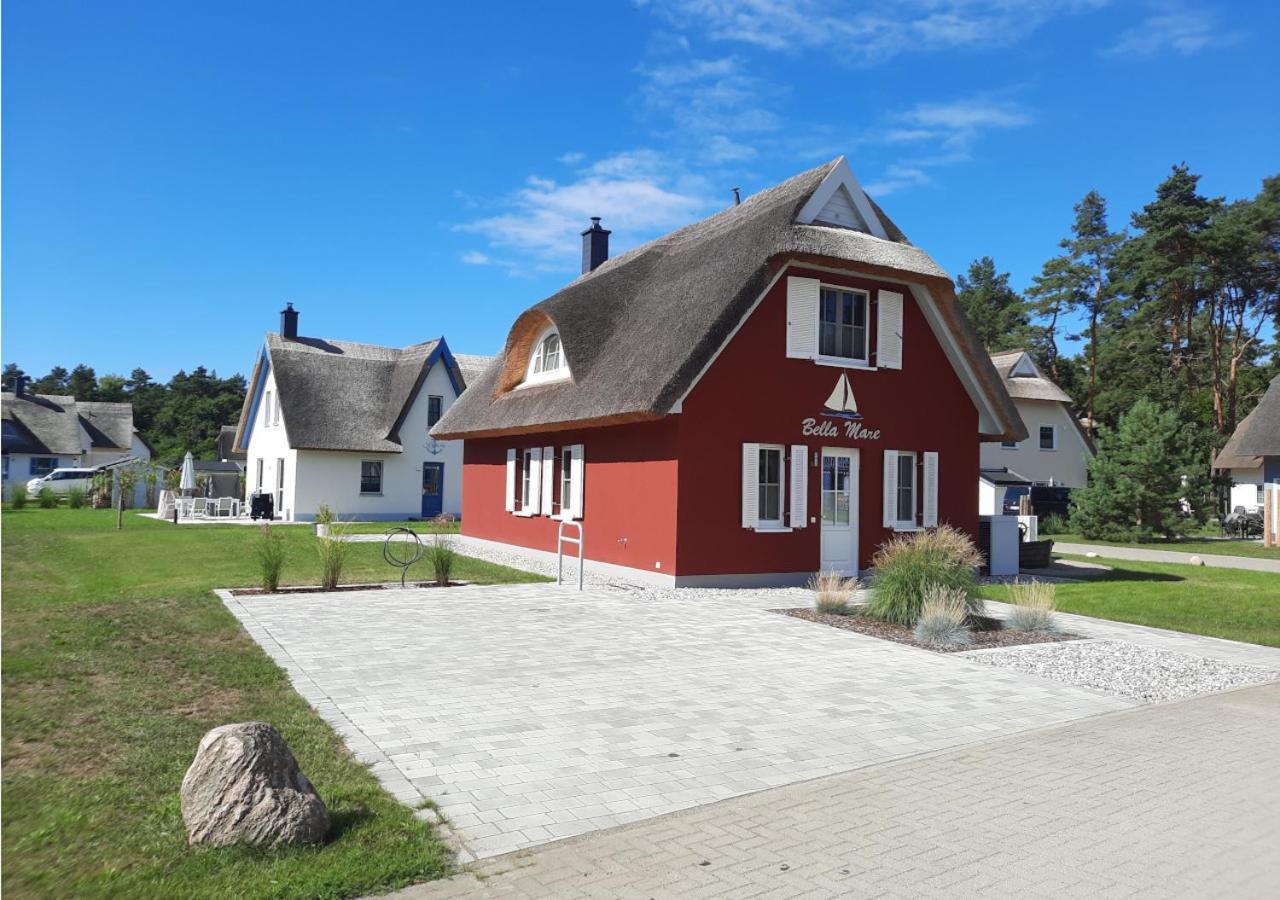 Modernes Reetdach-Ostseeferienhaus Bella Mare, Insel Usedom Mit Sauna, Kamin & Sonnenterrasse Zirchow ภายนอก รูปภาพ