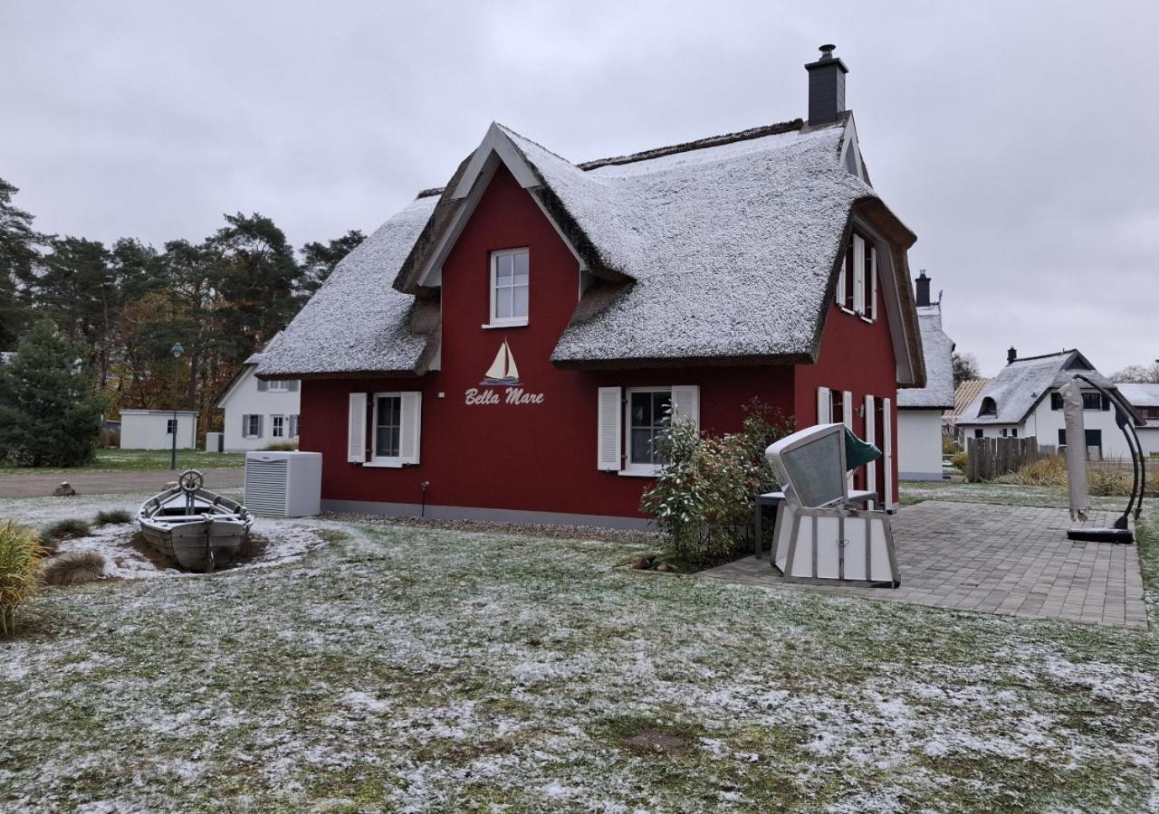 Modernes Reetdach-Ostseeferienhaus Bella Mare, Insel Usedom Mit Sauna, Kamin & Sonnenterrasse Zirchow ภายนอก รูปภาพ
